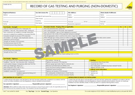 gas test with permit